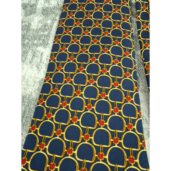 Brooks Brothers Chain Link Geometric Silk Necktie – Made in USA - Picture 2 of 4